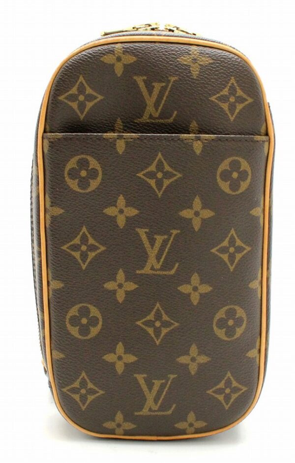 11662222 Louis Vuitton Monogram Pochette Ganju Body Bag Canvas Brown