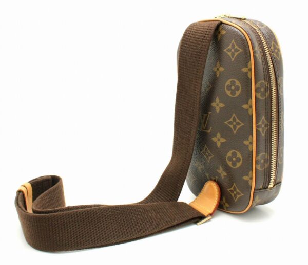 11662222 1 Louis Vuitton Monogram Pochette Ganju Body Bag Canvas Brown