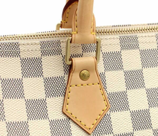 11662228 6 Louis Vuitton Damier Azur Speedy 30 Bag Canvas White