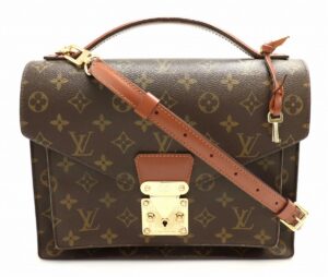 11662256 Louis Vuitton Danube Monogram Canvas Crossbody Bag Brown