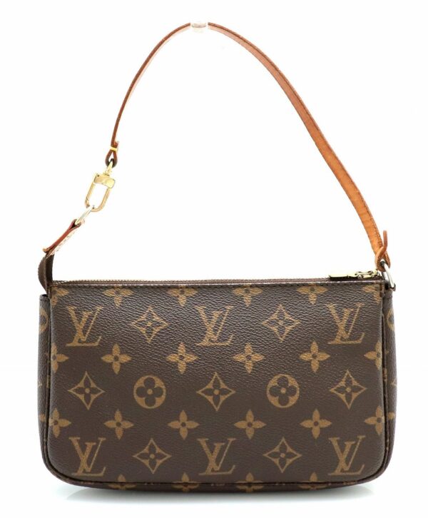 11662261 Louis Vuitton Monogram Pochette Accessory Pouch Canvas Brown