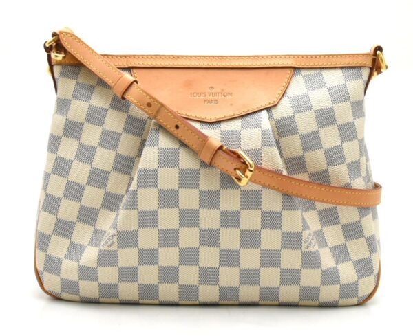 11662282 Louis Vuitton Damier Azur Syracuse PM Handbag Canvas White