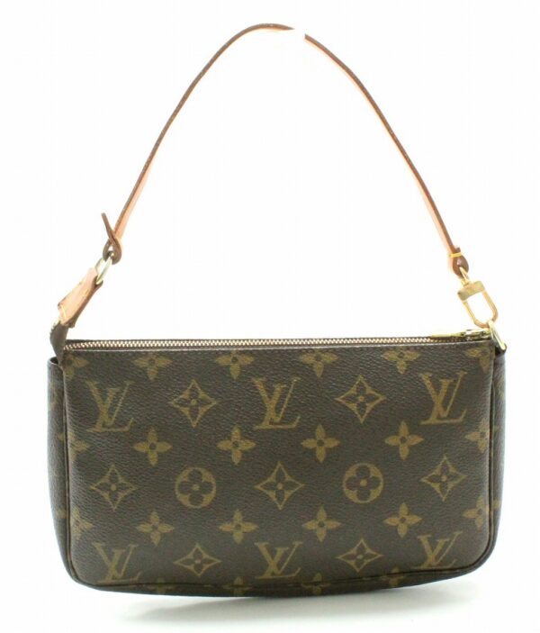 11662317 Louis Vuitton Monogram Pochette Accessory Pouch Canvas Brown