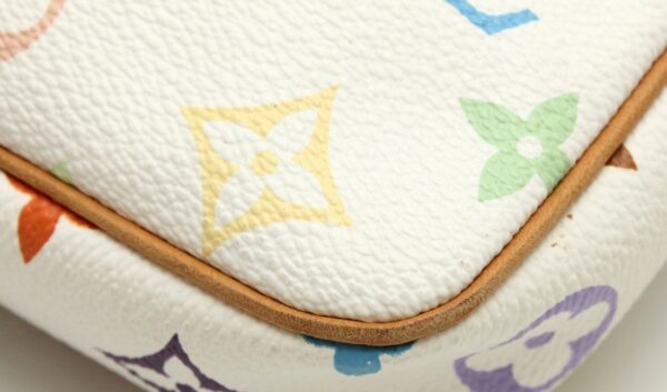 11662327 2 Louis Vuitton Multicolor Pochette Accessory Pouch Canvas White