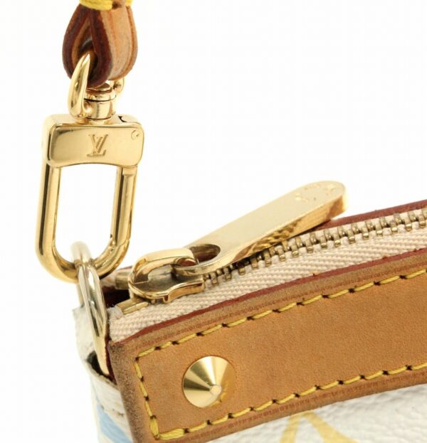 11662327 6 Louis Vuitton Multicolor Pochette Accessory Pouch Canvas White