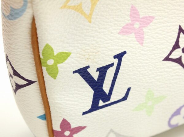 11662327 7 Louis Vuitton Multicolor Pochette Accessory Pouch Canvas White