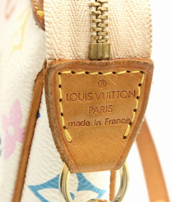 11662328 8 Louis Vuitton Multicolor Pochette Accessory Pouch Canvas White