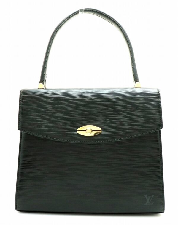 11662349 Louis Vuitton Epi Malherbe Handbag Leather Black