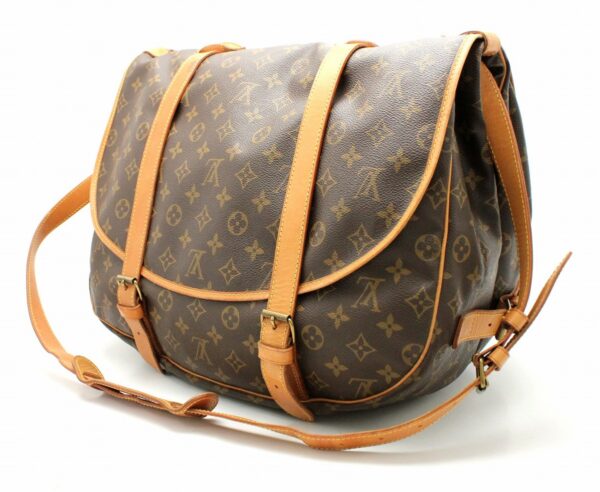 11662452 1 Louis Vuitton Monogram Saumur GM Shoulder Bag Canvas Brown