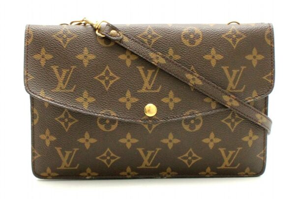 11670005 Louis Vuitton Monogram Double Lava Clutch Bag Canvas Brown