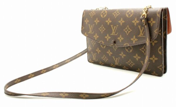 11670005 1 Louis Vuitton Monogram Double Lava Clutch Bag Canvas Brown