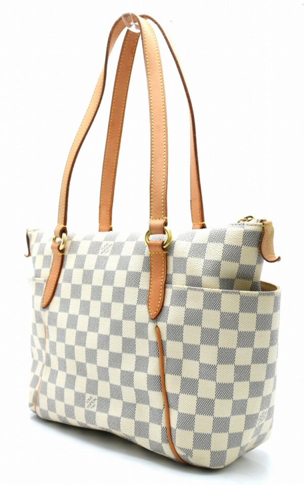 11670042 1 Louis Vuitton Damier Azur Totally PM Tote Bag Canvas White