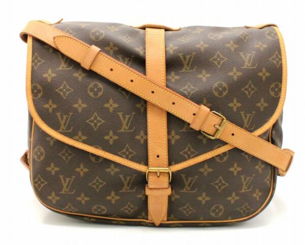 11670196 Louis Vuitton Monogram Saumur 35 Shoulder Bag Canvas Brown