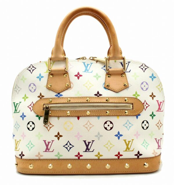 11670276 Louis Vuitton Monogram Multicolor Alma Handbag Canvas White