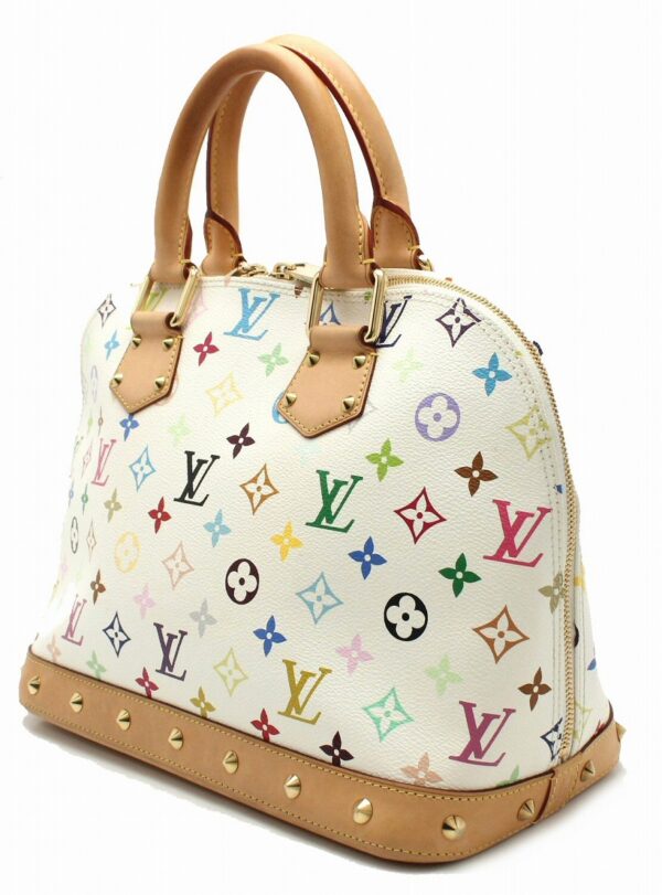 11670276 1 Louis Vuitton Monogram Multicolor Alma Handbag Canvas White