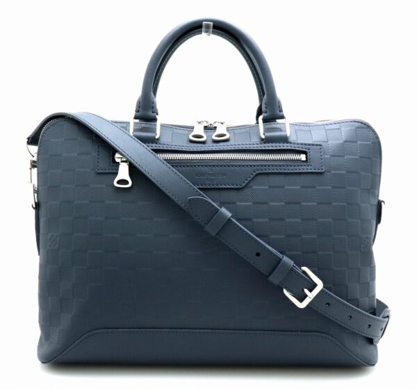 11670283 Louis Vuitton Damier Infini Avenue Briefcase Leather Gray