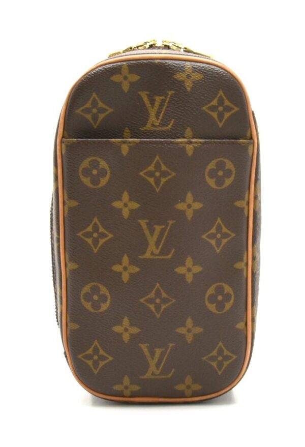 11670576 Louis Vuitton Monogram Pochette Ganju Body Bag Canvas Brown