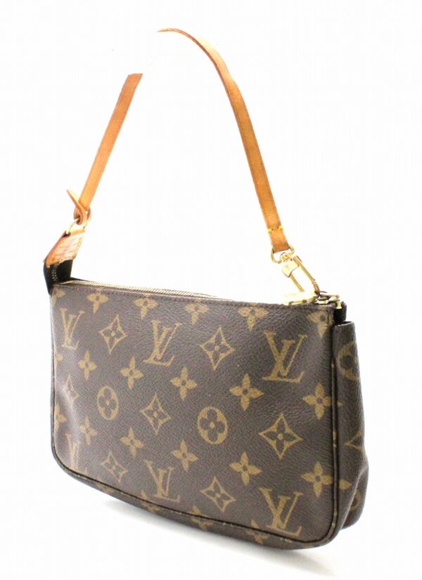 11670657 1 Louis Vuitton Monogram Pochette Accessory Pouch Canvas Brown