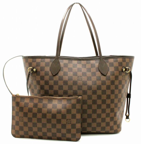 11670750 Louis Vuitton Damier Neverfull MM Tote Bag Canvas Brown