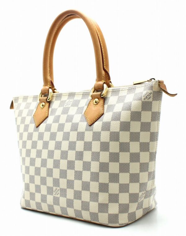 11670786 1 Louis Vuitton Damier Azur Saleya PM Tote Bag Canvas White