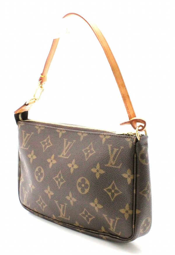 11670796 1 Louis Vuitton Monogram Pochette Accessory Pouch Canvas Brown