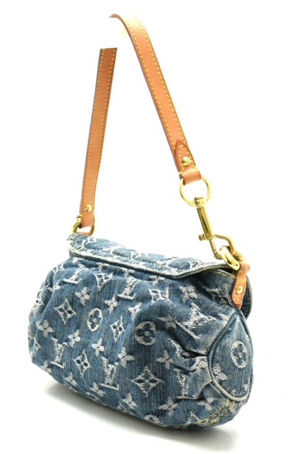 11670815 1 Louis Vuitton Monogram Denim Mini Pleaty Shoulder Bag Denim Blue