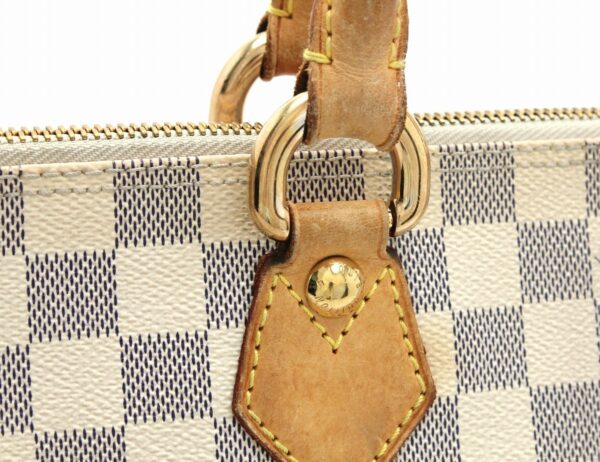 11670817 6 Louis Vuitton Damier Azur Saleya PM Tote Bag Canvas White