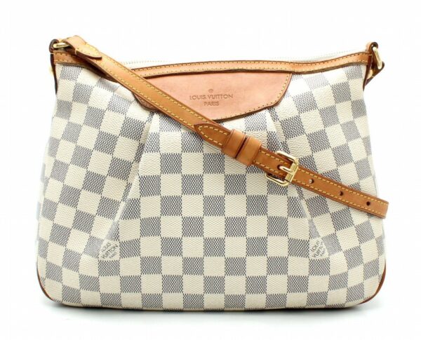 11670834 Louis Vuitton Damier Azur Syracuse PM Handbag Canvas White