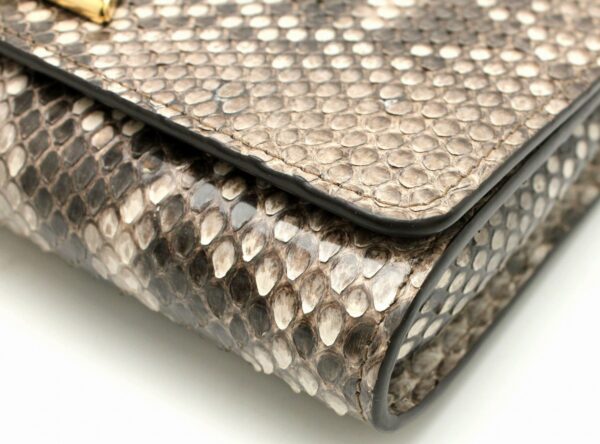 11670858 2 Louis Vuitton Exotic Portefeuille Twist Chain Wallet Python Brown