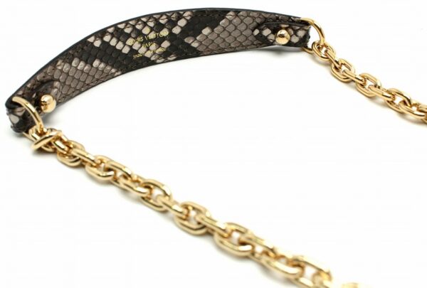 11670858 3 Louis Vuitton Exotic Portefeuille Twist Chain Wallet Python Brown