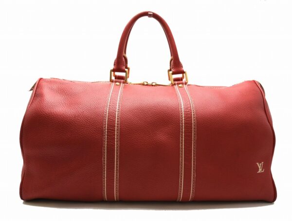 11670912 Louis Vuitton Tobago Leather Keepall 50 Bag Leather Red