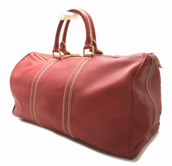 11670912 1 Louis Vuitton Tobago Leather Keepall 50 Bag Leather Red