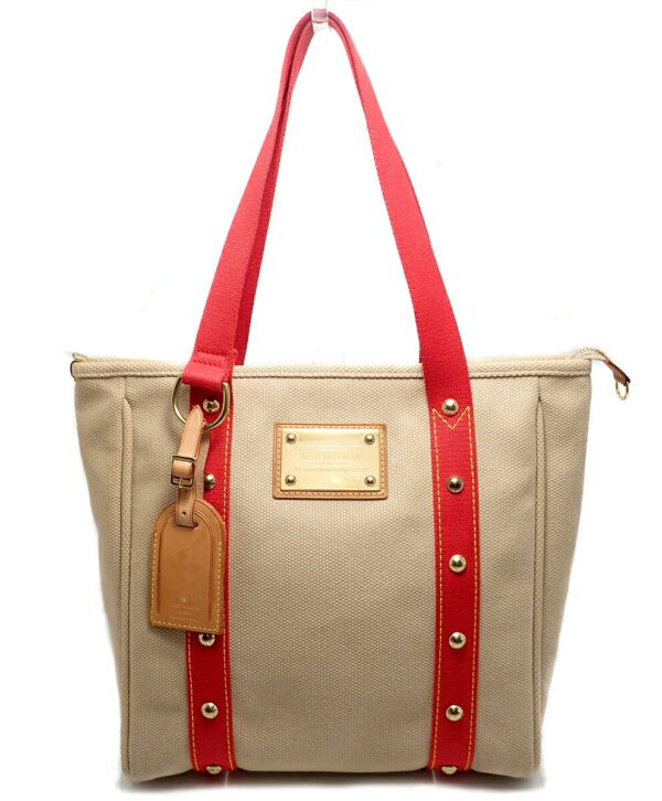 11670948 Louis Vuitton Antigua Hippo MM Tote Bag Canvas Red