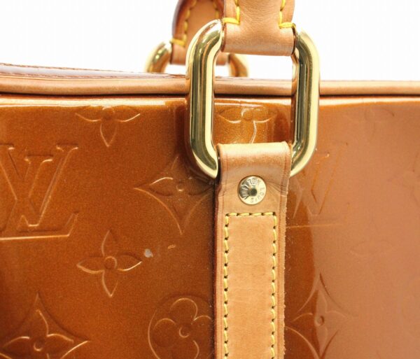 11670975 6 Louis Vuitton Monogram Vernis Van Damme Briefcase Leather Brown