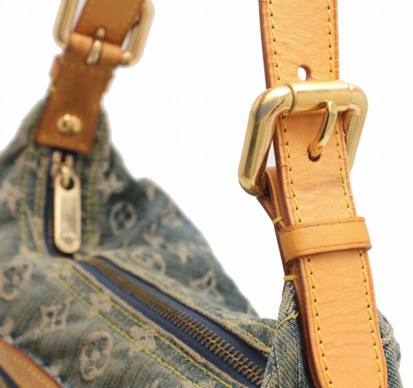 11671109 6 Louis Vuitton Monogram Denim Baggy PM Shoulder Bag Denim Blue