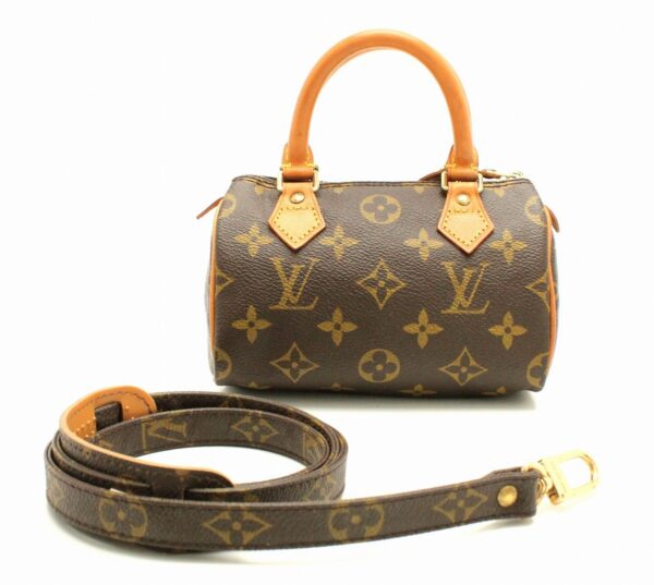 11671218 Louis Vuitton Monogram Mini Speedy Pouch Canvas Brown