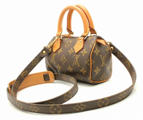 11671218 1 Louis Vuitton Monogram Mini Speedy Pouch Canvas Brown