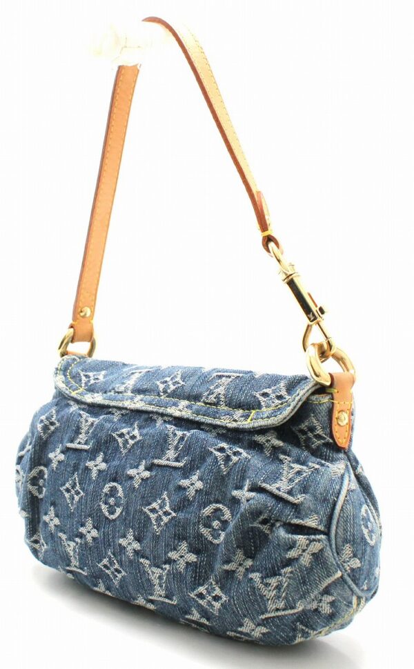 11671234 1 Louis Vuitton Monogram Denim Mini Pleaty Shoulder Bag Denim Blue