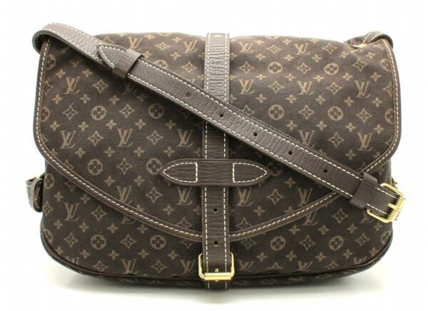 11671274 Louis Vuitton Monogram Minilan Saumur 30 Shoulder Bag Canvas Brown