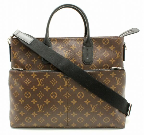 11671314 Louis Vuitton Macassar 7 DW Business Bag Leather Brown