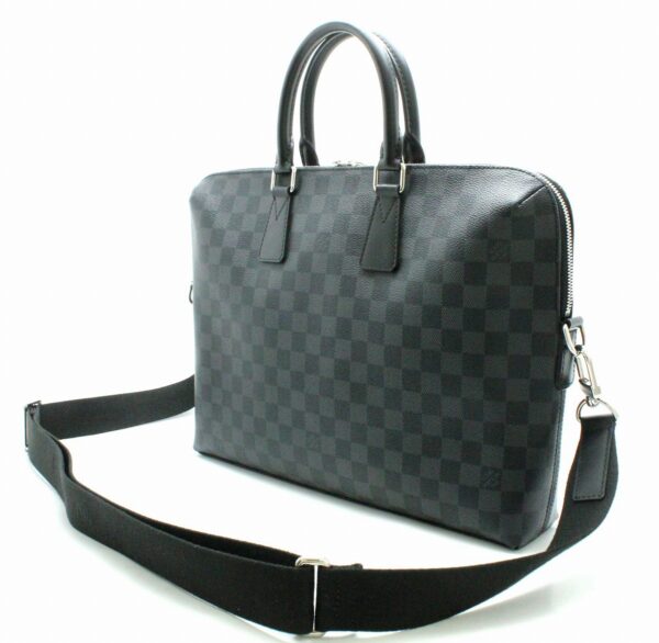 11671369 1 Louis Vuitton Damier Graphite PDJ Porte de Cumin Jules Briefcase Black