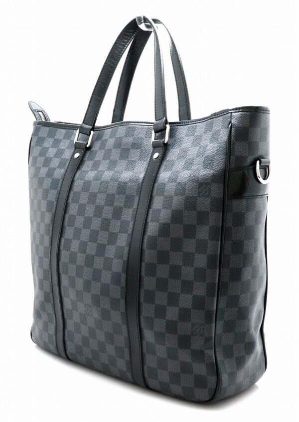 11671455 1 Louis Vuitton Damier Graphite Tadao Tote Bag Canvas Black