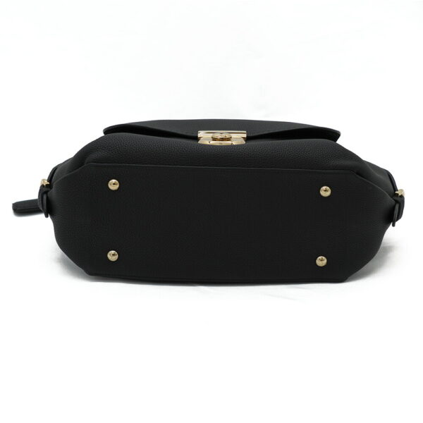 11877 5 Ferragamo 2way Bag Black Fiamma