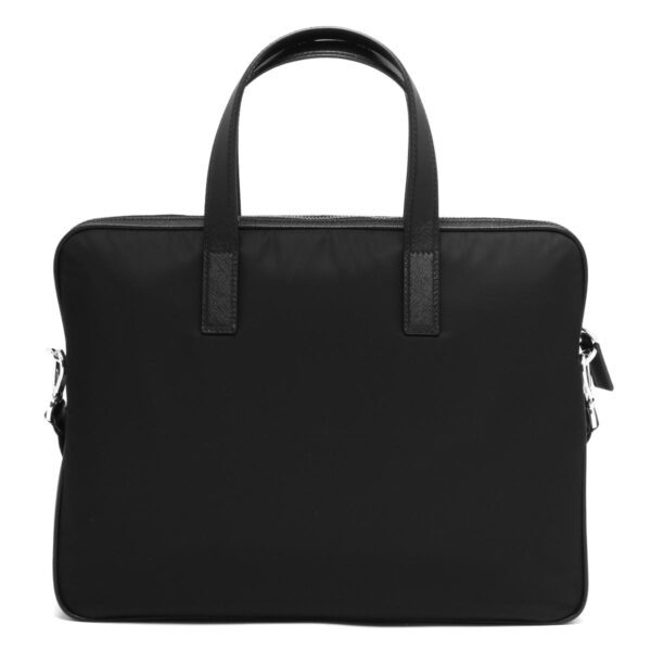 119467m3 Prada Tessuto Saffiano Briefcase Black