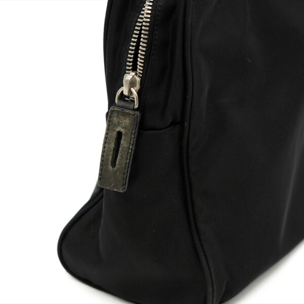 11962 12 Prada Nylon Tote Bag Cadena Black