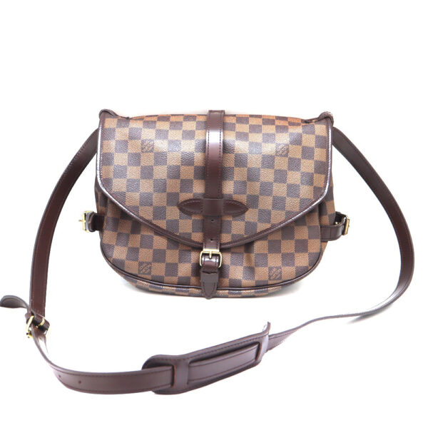 1202 1 Louis Vuitton Saumur 30 Damier Ebene Shoulder Bag Brown