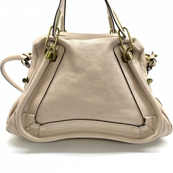 1240001033917 4 Chloe Parati 2Way Shoulder Bag Leather Pink Beige