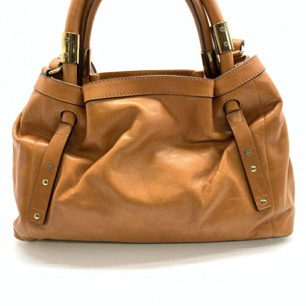 1240001034414 4 Chloe Victoria 2Way Shoulder Bag Leather Camel Brown