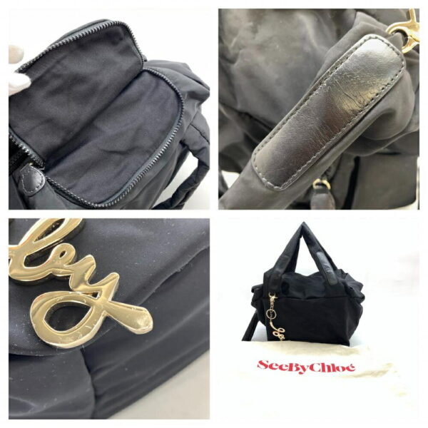 1240001036091 10 See By Chloe Nylon Bag Handbag Black