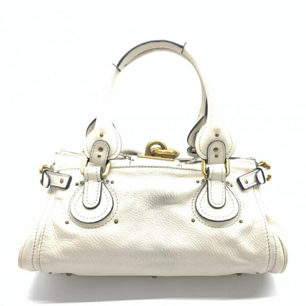 1240001036887 3 Chloe Paddington Tote Bag Leather White